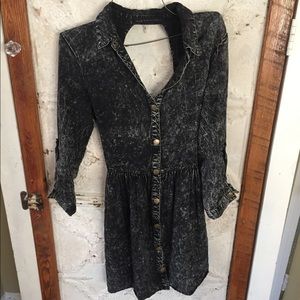 Black Acid Wash Dress